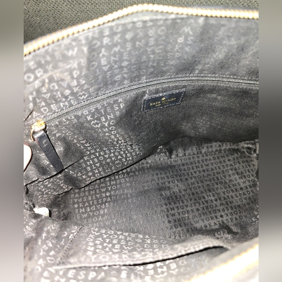 Kate Spade Black Leather Dome Satchel Bag GUC - Picture 10 of 16